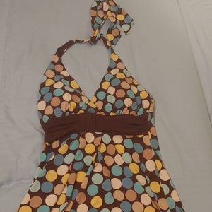 Polka dot halter dress